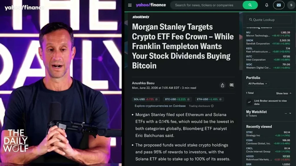 Are bitcoin dividend ETFs setting the stage for $4T crypto race on Wall Street?