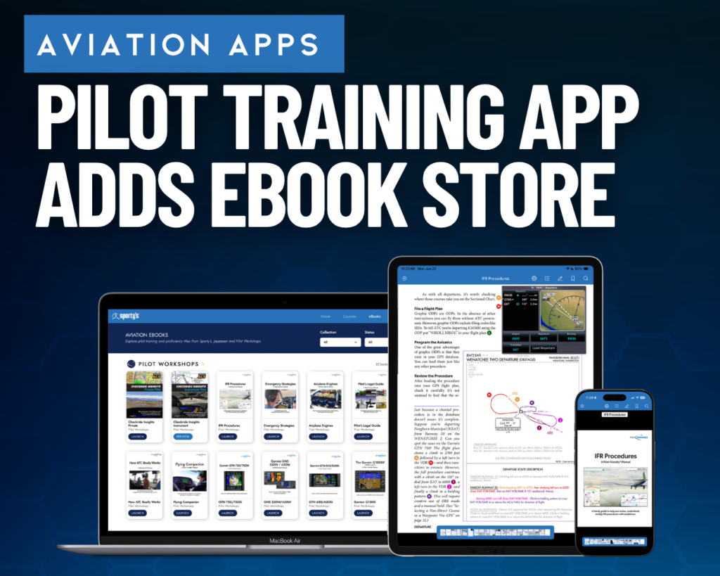 Sporty’s Pilot Training App Adds Integrated Aviation eBook Store : iPad Pilot News